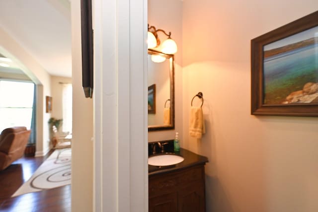 102 Cobbler Cir, Hendersonville, TN 37075 - bathroom featuring vanity and wood finished floors
