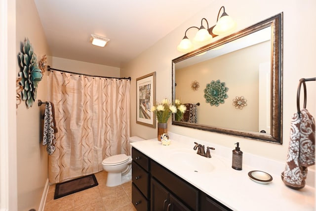 102 Cobbler Cir, Hendersonville, TN 37075 - bathroom featuring vanity, toilet, tile patterned flooring, and a shower with shower curtain
