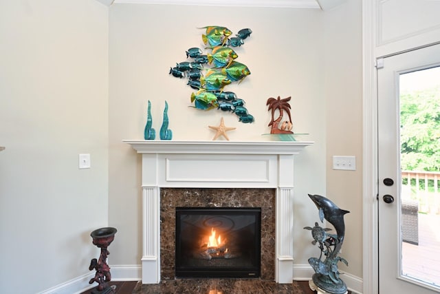 102 Cobbler Cir, Hendersonville, TN 37075 - detailed view of a high end fireplace and baseboards