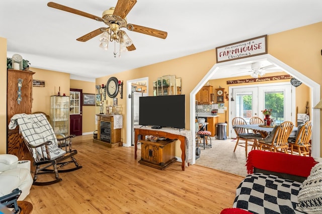 3238 Murphy Ln, Columbia, TN 38401 - living room with a ceiling fan and light wood-style flooring
