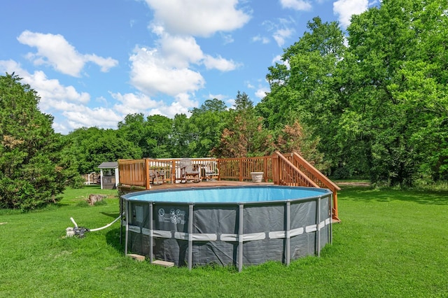 3238 Murphy Ln, Columbia, TN 38401 - outdoor pool featuring a deck and a lawn