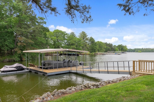 100 Acree Ln, Estill Springs, TN 37330 - dock area with a water view and boat lift