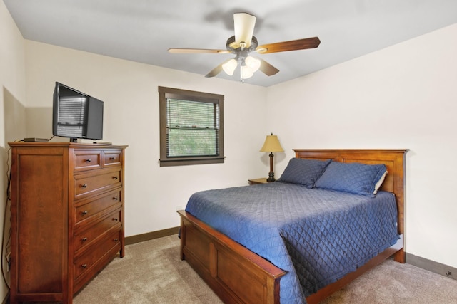 100 Acree Ln, Estill Springs, TN 37330 - bedroom featuring light carpet, baseboards, and ceiling fan