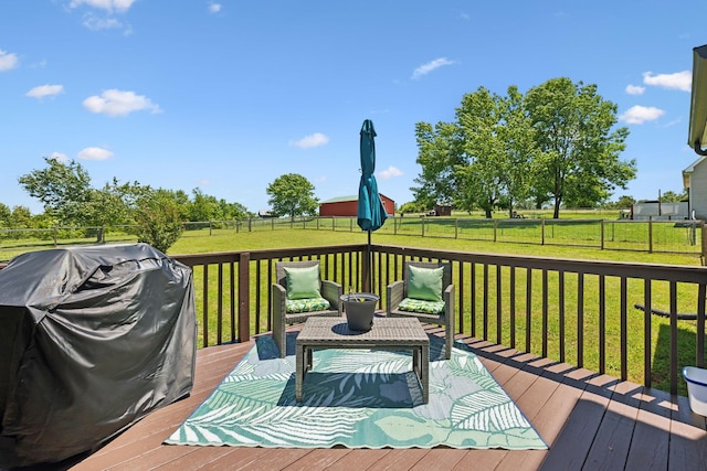 8635 Pleasant Hill Rd, Cross Plains, TN 37049 - wooden deck with a grill