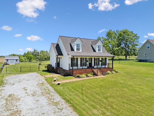 8635 Pleasant Hill Rd, Cross Plains, TN 37049 - cape cod home with driveway, a porch, and a shingled roof