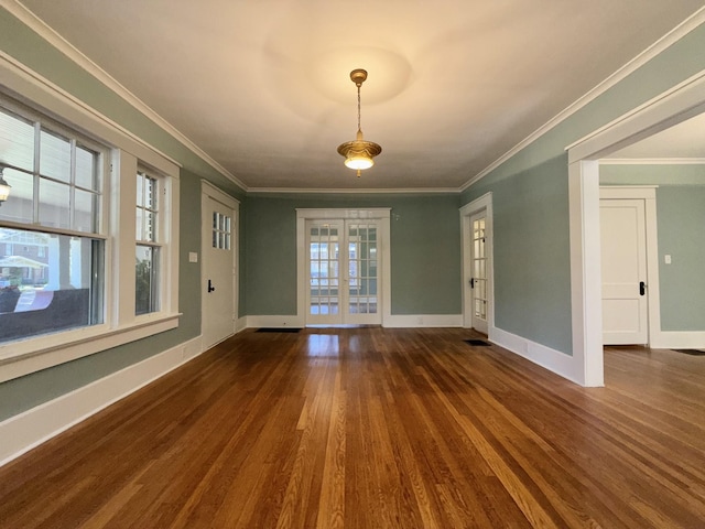 425 Arlington Ave, Jackson, TN 38301 - empty room featuring wood finished floors, baseboards, and ornamental molding