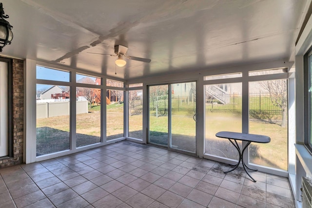 499 Williamsport Dr, Smyrna, TN 37167 - unfurnished sunroom with a ceiling fan and healthy amount of natural light