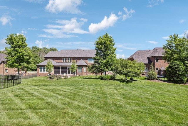 5108 Duckhorn Ct, Franklin, TN 37067 - back of house featuring brick siding and a sunroom