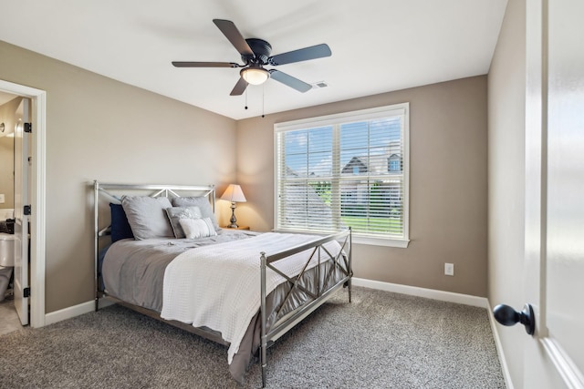 5108 Duckhorn Ct, Franklin, TN 37067 - bedroom with carpet, baseboards, and a ceiling fan