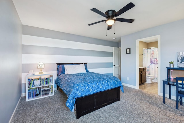 5108 Duckhorn Ct, Franklin, TN 37067 - carpeted bedroom featuring baseboards and ensuite bath