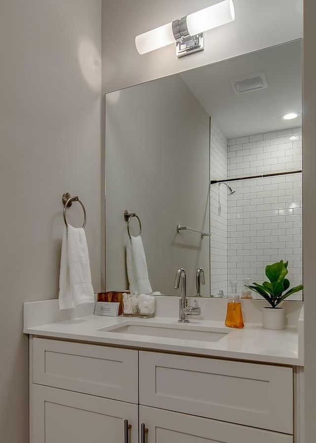 2021 Beech Ave Unit 5, Nashville, TN 37204 - bathroom with vanity and tiled shower
