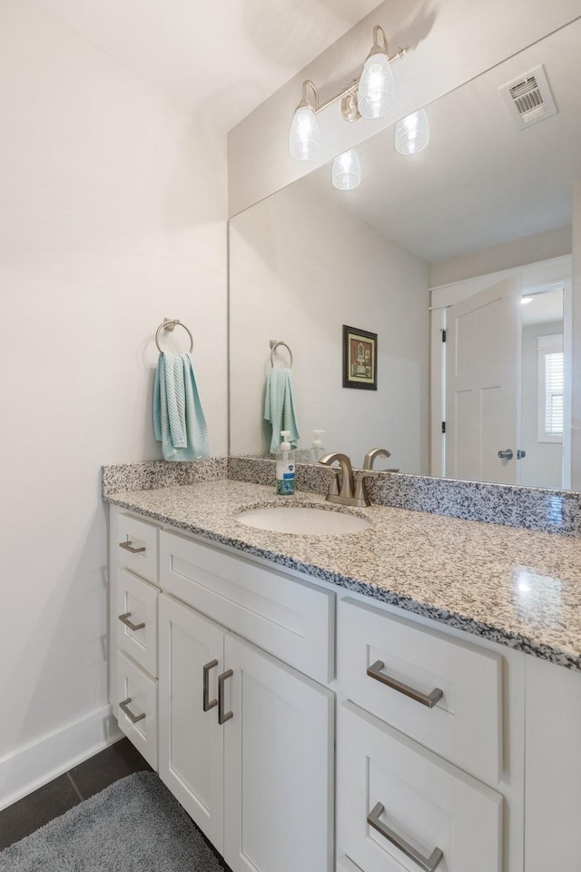 3021 Cambridge Ct, Lewisburg, TN 37091 - bathroom with vanity, tile patterned flooring, and baseboards