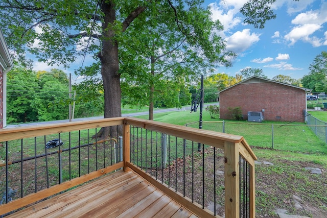2897 Old Medina Rd, Jackson, TN 38305 - deck featuring central AC