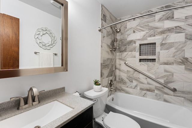 110 Rainbow Cir, Columbia, TN 38401 - full bathroom featuring toilet, vanity, and bathing tub / shower combination