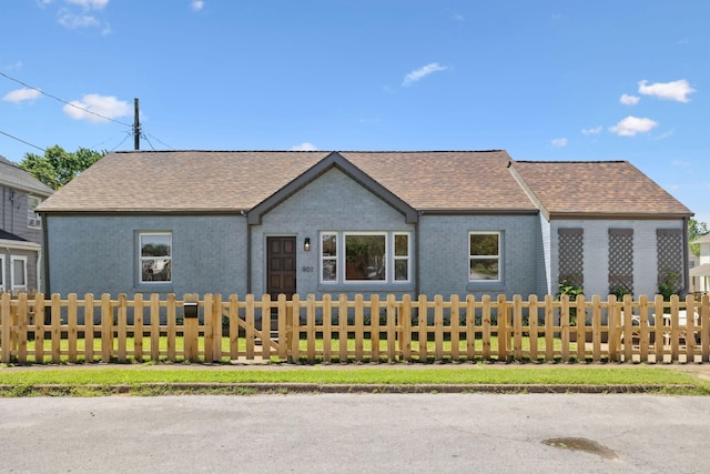 901 Elliston St, Old Hickory, TN 37138 - view of front of house with a shingled roof and a fenced front yard