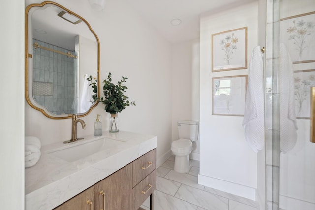 901 Elliston St, Old Hickory, TN 37138 - bathroom featuring vanity, toilet, a shower, and baseboards