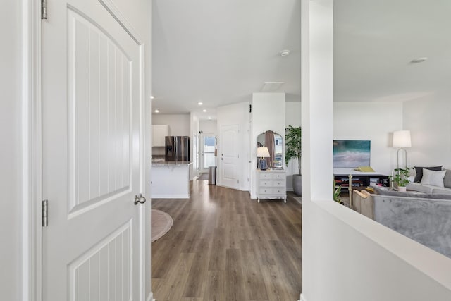 1507 Ashgrove Pl, Lebanon, TN 37087 - hall featuring wood finished floors and recessed lighting