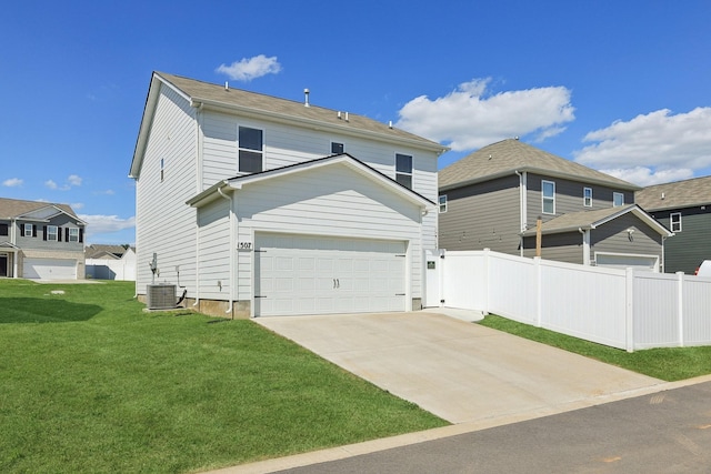 1507 Ashgrove Pl, Lebanon, TN 37087 - rear view of property with central air condition unit and driveway