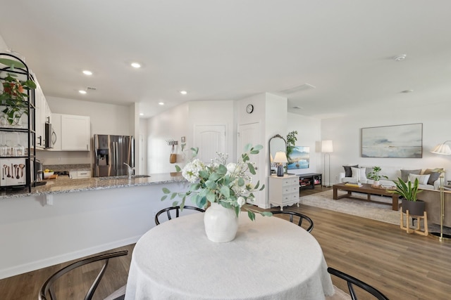 1507 Ashgrove Pl, Lebanon, TN 37087 - dining room featuring wood finished floors and recessed lighting