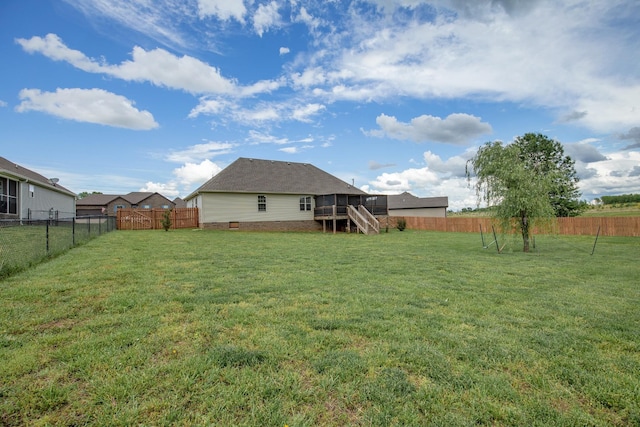 138 Beaver Creek Dr, Portland, TN 37148 - view of yard featuring stairway and a wooden deck