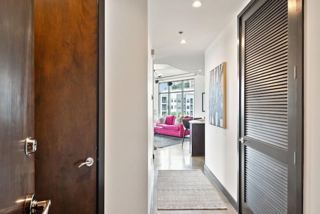 1510 Demonbreun St Unit 711, Nashville, TN 37203 - corridor with recessed lighting and baseboards