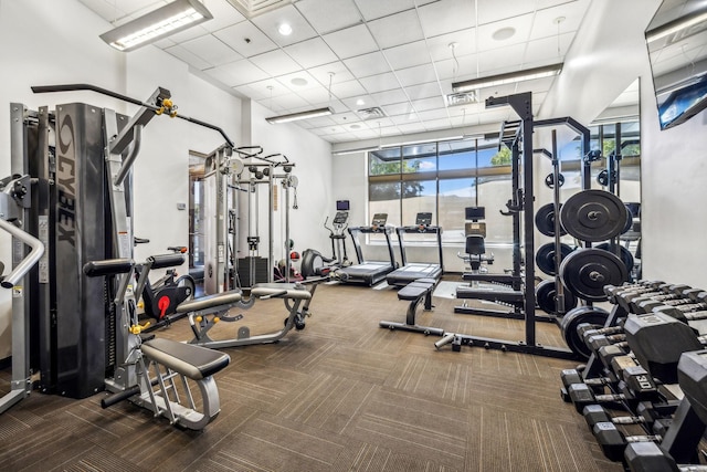 1510 Demonbreun St Unit 711, Nashville, TN 37203 - workout area featuring carpet