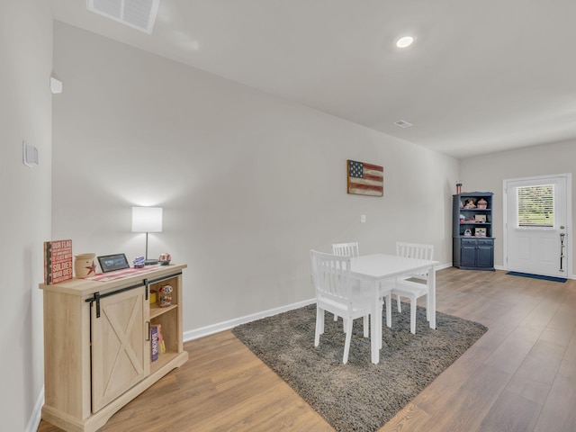 108 Birdie Ct, Dickson, TN 37055 - dining area with light wood finished floors, baseboards, and recessed lighting