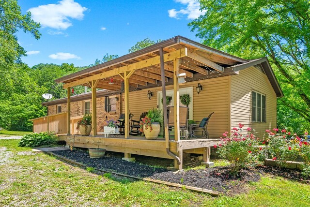 160 Terrapin Run Rd, Dover, TN 37058 - back of property featuring a wooden deck