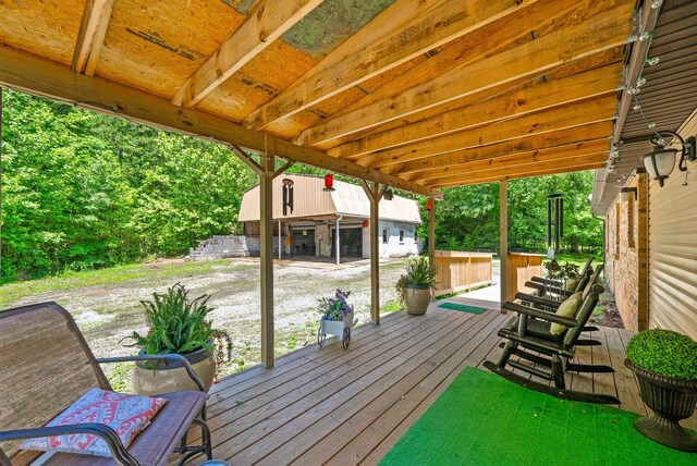 160 Terrapin Run Rd, Dover, TN 37058 - view of wooden terrace