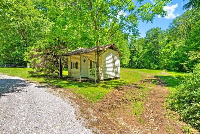 160 Terrapin Run Rd, Dover, TN 37058 - view of shed featuring a forest view