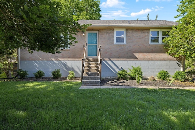 221 Cedar Creek Dr, Mount Juliet, TN 37122 - ranch-style house featuring a front lawn, brick siding, and entry steps