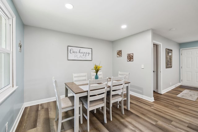 221 Cedar Creek Dr, Mount Juliet, TN 37122 - dining room featuring wood finished floors, baseboards, and recessed lighting