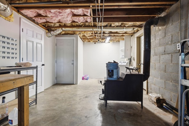 221 Cedar Creek Dr, Mount Juliet, TN 37122 - unfinished below grade area with concrete block wall