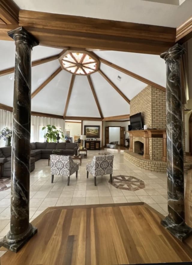 320 Shutes Cv, Old Hickory, TN 37138 - common area featuring beam ceiling and high vaulted ceiling