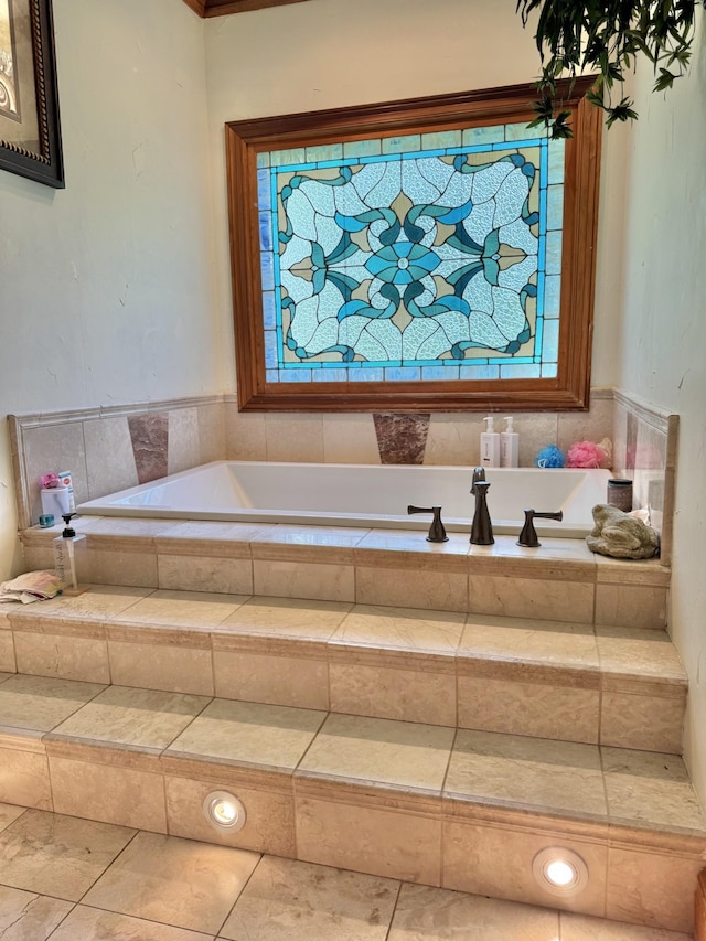 320 Shutes Cv, Old Hickory, TN 37138 - full bathroom featuring tiled bath and tile patterned floors