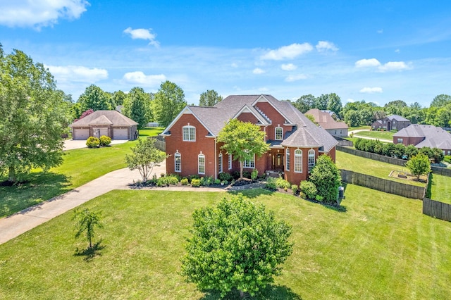 767 Dixie Ln, Pleasant View, TN 37146 - view of front facade featuring brick siding and a detached garage