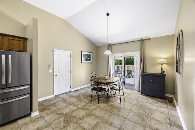 2815 Windy Way, Thompsons Station, TN 37179 - dining space with baseboards and high vaulted ceiling