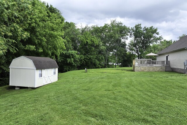 2815 Windy Way, Thompsons Station, TN 37179 - view of green lawn with a wooden deck