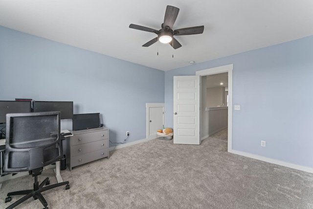 360 Gulfstream Dr, Gallatin, TN 37066 - carpeted office featuring baseboards and a ceiling fan