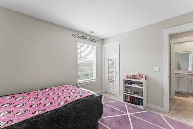 360 Gulfstream Dr, Gallatin, TN 37066 - bedroom with baseboards, light colored carpet, and a sink