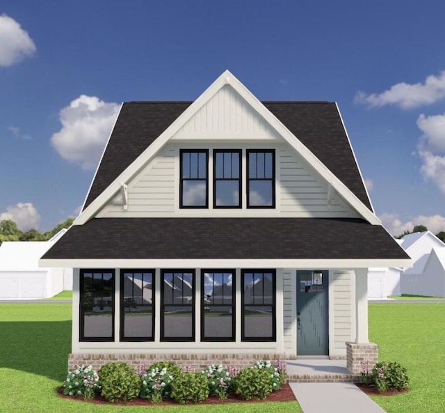 155 Salton Ln, Spring Hill, TN 37174 - view of front facade with a front lawn and a shingled roof