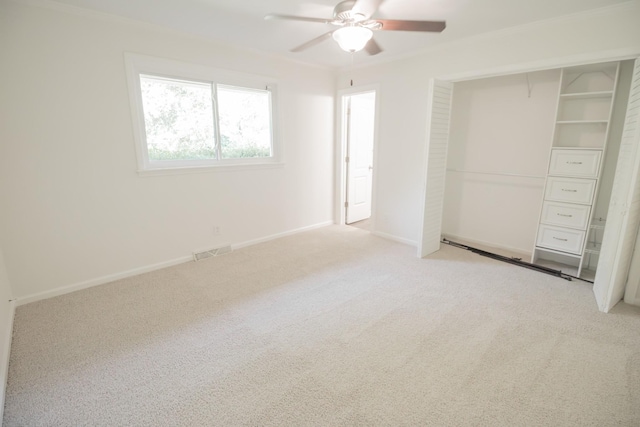 204 Tyne Blvd, Old Hickory, TN 37138 - unfurnished bedroom with light colored carpet, ceiling fan, baseboards, and a closet