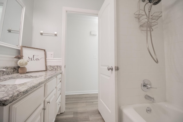 204 Tyne Blvd, Old Hickory, TN 37138 - full bathroom featuring vanity, wood finished floors, and bathing tub / shower combination