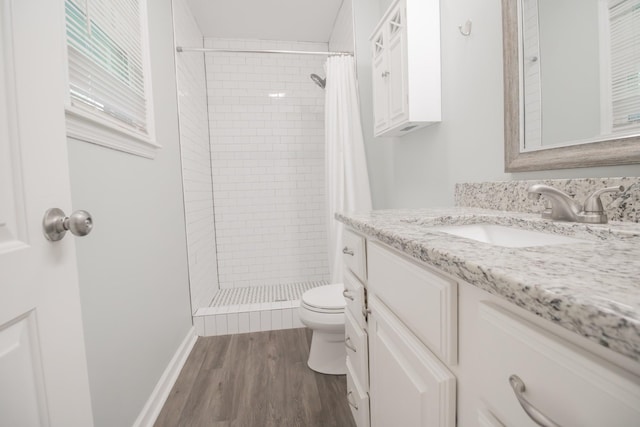 204 Tyne Blvd, Old Hickory, TN 37138 - bathroom featuring toilet, vanity, tiled shower, and wood finished floors