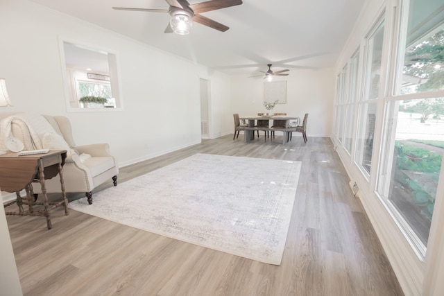 204 Tyne Blvd, Old Hickory, TN 37138 - living room with ceiling fan, plenty of natural light, and wood finished floors