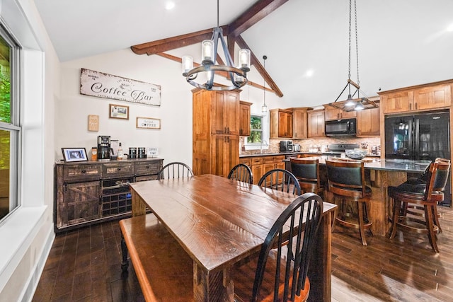 100 Station Dr, Waverly, TN 37185 - dining area featuring dark wood-style flooring and recessed lighting