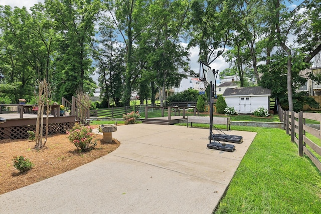 2809 Vaulx Ln, Nashville, TN 37204 - view of home's community featuring a wooden deck and an outbuilding
