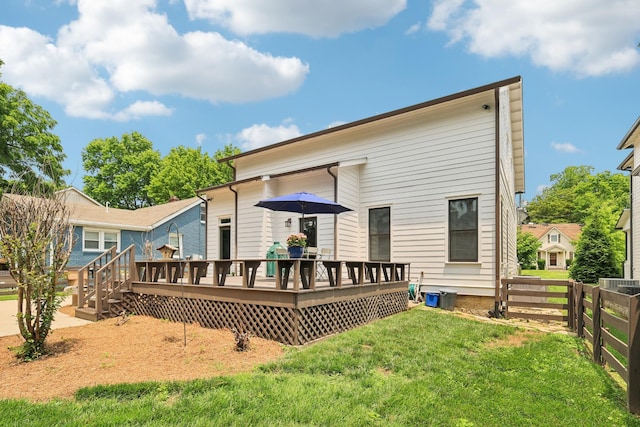 2809 Vaulx Ln, Nashville, TN 37204 - rear view of house featuring a wooden deck