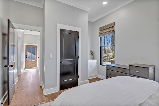 337 Lake Court Dr, Lynchburg, TN 37352 - bedroom with baseboards, light wood-type flooring, and recessed lighting