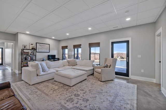 337 Lake Court Dr, Lynchburg, TN 37352 - living area with baseboards and recessed lighting